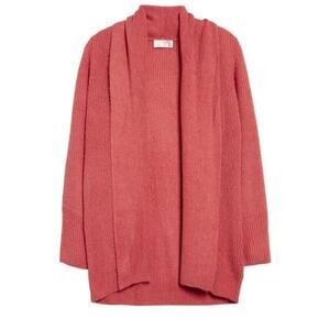 Rachel Parcell Women's Shawl Collar Open Cardigan In Red Baroque XS $99
